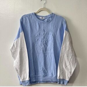 Blue and White sweatshirt